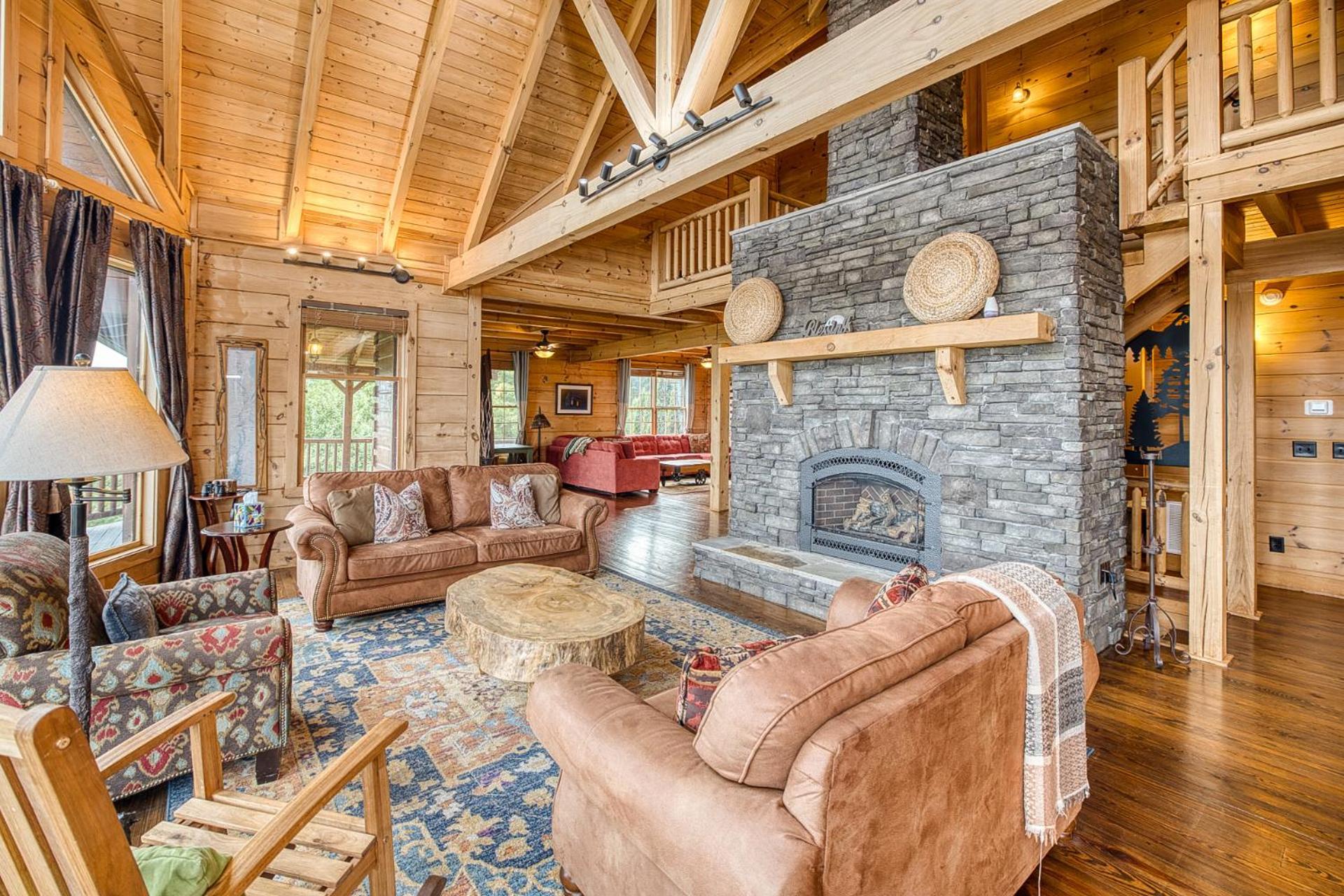 Sky High Lodge By Bk Stays. Large Cabin. Amazing Views. Game Room. Jacuzzi. Six Bedrooms. Sleeps 12 Blue Ridge Esterno foto